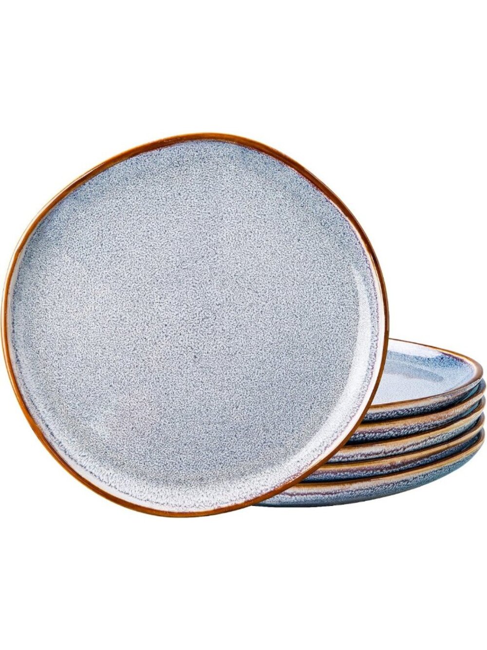 Elegant Ceramic Dinner Plates Set of 6 - 10.5 Inch Stoneware Dining Essentials